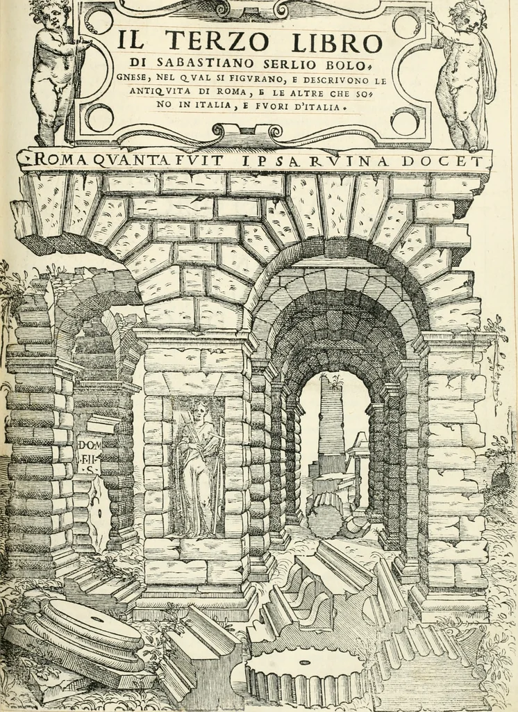 An illustration from Il terzo libro : nel qval si figvrano, e descrivono le antiqvita di Roma, e le altre che sono in Italia e fvori d'Italia ..., 1540, leaf 6