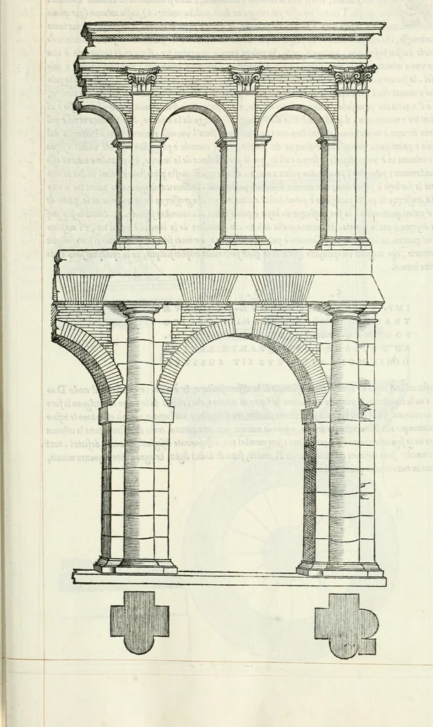 An illustration from Il terzo libro : nel qval si figvrano, e descrivono le antiqvita di Roma, e le altre che sono in Italia e fvori d'Italia ..., 1540, leaf 64