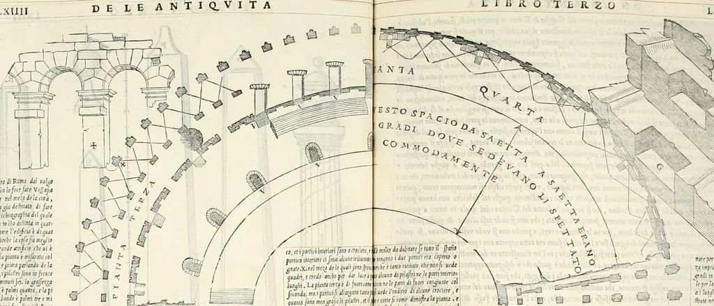 An illustration from Il terzo libro : nel qval si figvrano, e descrivono le antiqvita di Roma, e le altre che sono in Italia e fvori d'Italia ..., 1540, leaf 70