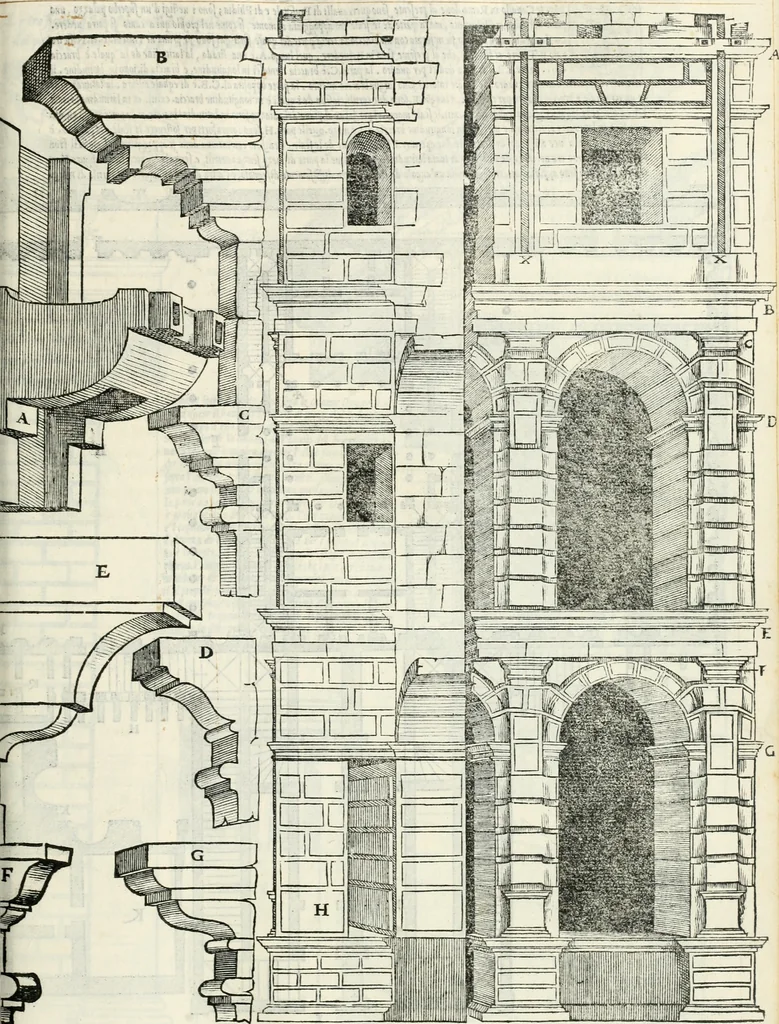 An illustration from Il terzo libro : nel qval si figvrano, e descrivono le antiqvita di Roma, e le altre che sono in Italia e fvori d'Italia ..., 1540, leaf 84