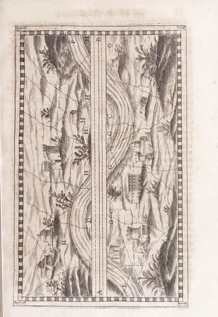 An illustration from Il Teuere incatenato, ouero, L'arte di frenar l'acque correnti, 1663, leaf 397