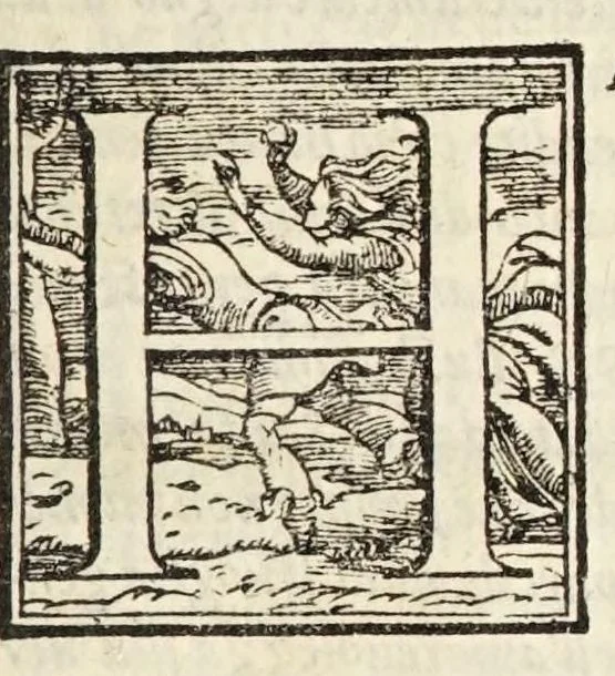 An illustration from Il trinciante di M. Vincenzo Ceruio : ampliato, et ridotto a perfettione dal caualier Reale Fusoritto da Narni già trinciante dell'illust.mo & reuerendissimo signor cardinal Farnese : con vna bellissima aggiunta fatta nouamente dall'istesso caualier Reale, 1593, leaf 13