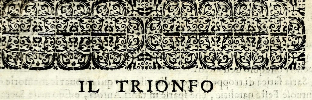 An illustration from Il trionfo della virtv festa d'armi a cavallo, rappresentata nella nascita del serenissimo signor principe di Modana l'anno MDCLX, 1660, leaf 5