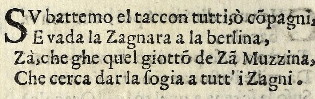 An illustration from Il trionfo di Scappino, leaf 116