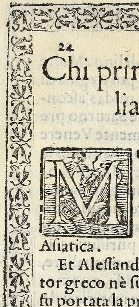 An illustration from Il vermicello dalla seta, del Corsvccio da Sascorbaro : nvovamente venuto in luce, 1581, leaf 28