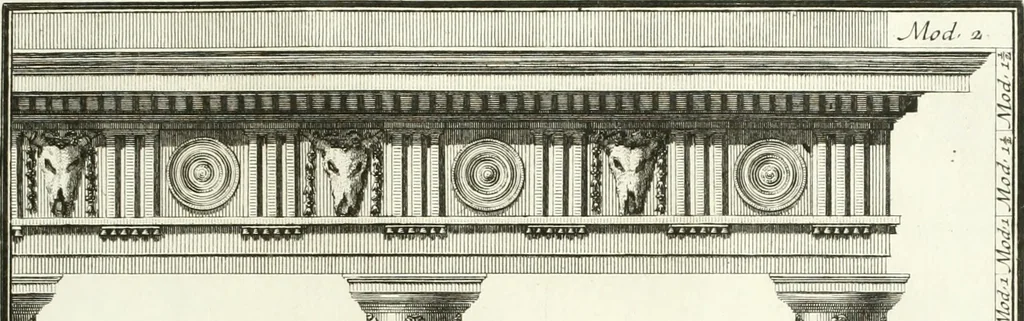 An illustration from Il Vignola illustrato, 1770, leaf 102