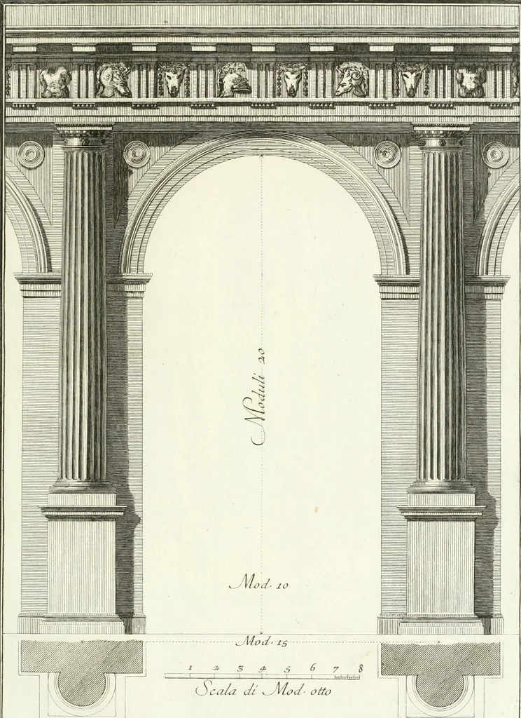 An illustration from Il Vignola illustrato, 1770, leaf 106