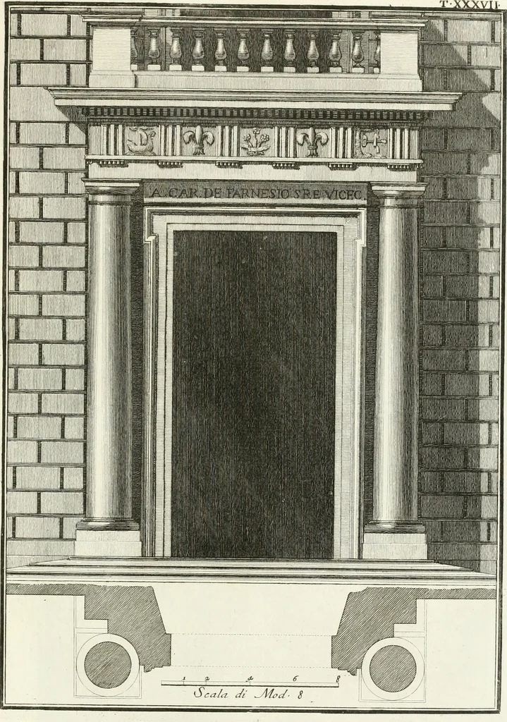 An illustration from Il Vignola illustrato, 1770, leaf 156