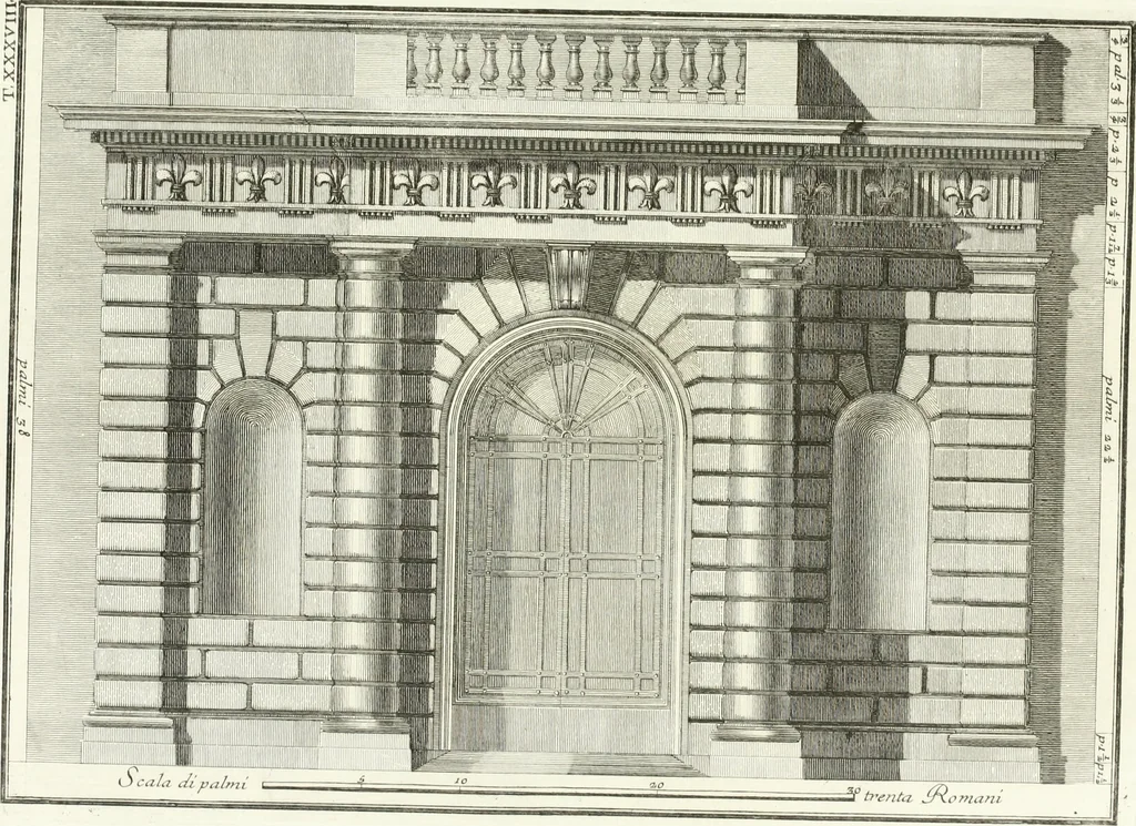 An illustration from Il Vignola illustrato, 1770, leaf 158