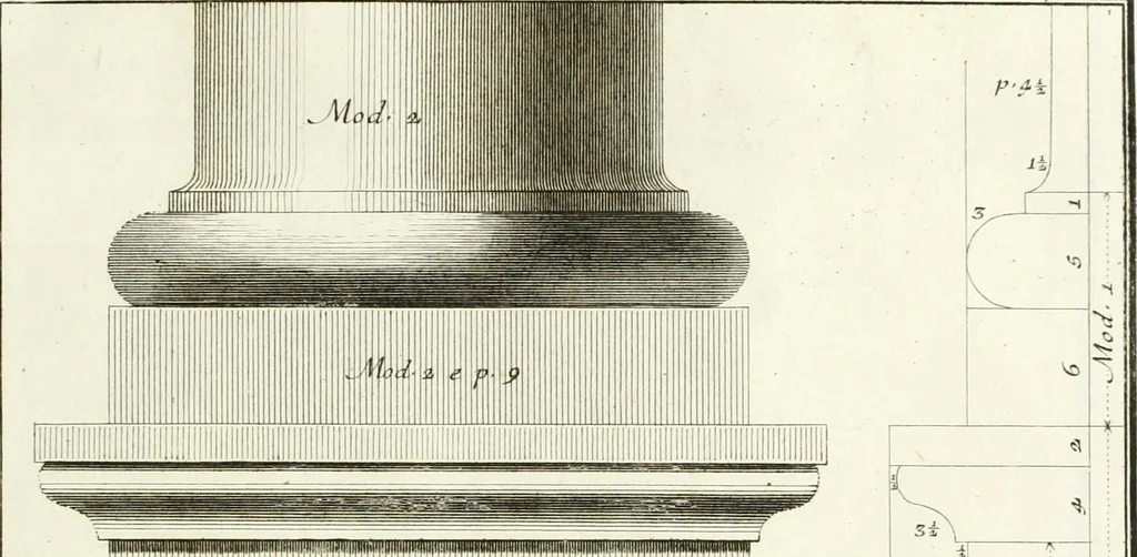 An illustration from Il Vignola illustrato, 1770, leaf 84