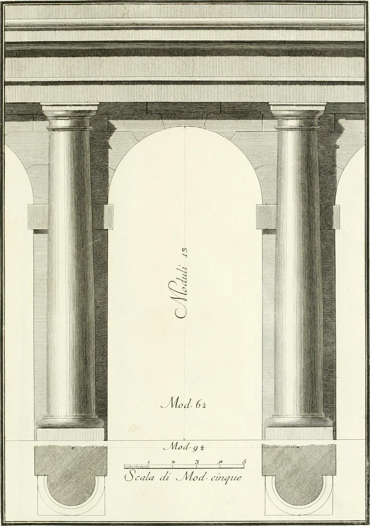 An illustration from Il Vignola illustrato, 1770, leaf 90