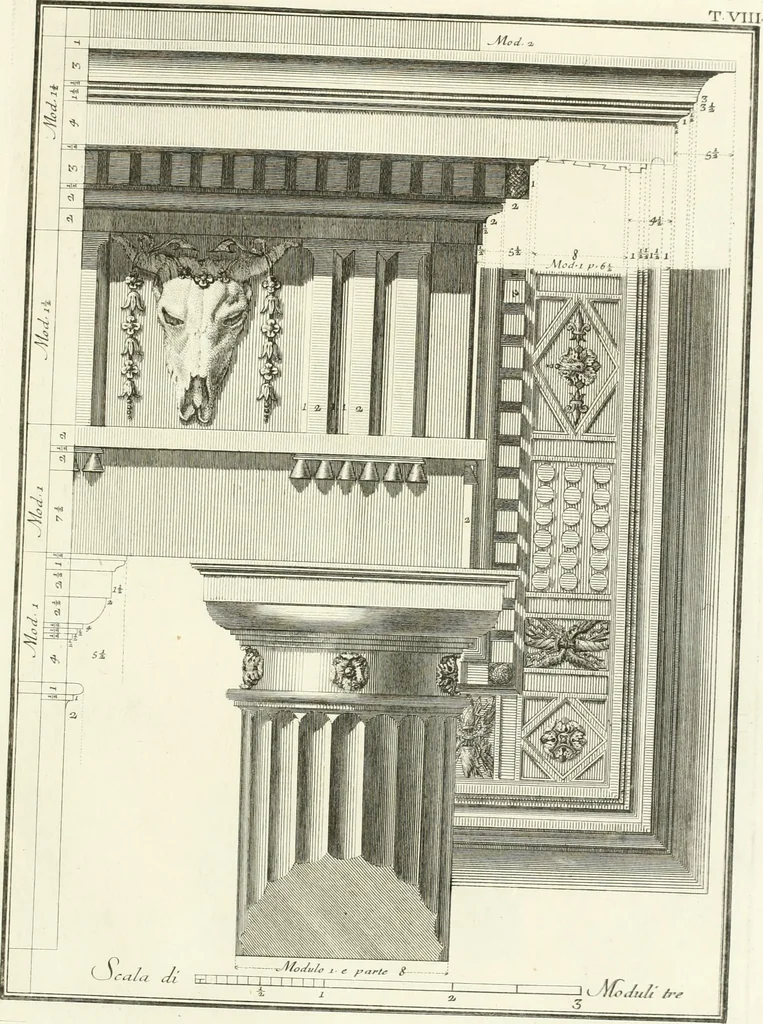 An illustration from Il Vignola illustrato, 1770, leaf 98