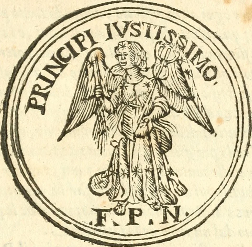 An illustration from Il zodiaco, over, idea di perfettione di prencipi : formata dall'heroiche virtù dell'illvstriss. et eccellentiss. signore D. Antonio Alvarez di Toledo, duca d'Alba vicere di Napoli : rapresentata come in vn trionfo dal fidelissimo popolo napoletano : per opera del dottore Francesco Antonio Scacciauento suo eletto : nella pomposissima festa di San Gio. Battista, celebrata à 23. di giugno 1629. per il settimo anno del suo gouerno, 1630, leaf 112