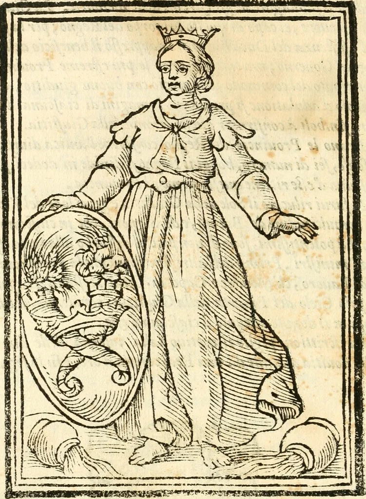 An illustration from Il zodiaco, over, idea di perfettione di prencipi : formata dall'heroiche virtù dell'illvstriss. et eccellentiss. signore D. Antonio Alvarez di Toledo, duca d'Alba vicere di Napoli : rapresentata come in vn trionfo dal fidelissimo popolo napoletano : per opera del dottore Francesco Antonio Scacciauento suo eletto : nella pomposissima festa di San Gio. Battista, celebrata à 23. di giugno 1629. per il settimo anno del suo gouerno, 1630, leaf 119