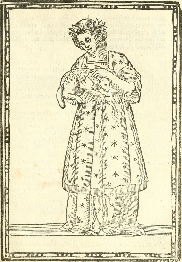 An illustration from Il zodiaco, over, idea di perfettione di prencipi : formata dall'heroiche virtù dell'illvstriss. et eccellentiss. signore D. Antonio Alvarez di Toledo, duca d'Alba vicere di Napoli : rapresentata come in vn trionfo dal fidelissimo popolo napoletano : per opera del dottore Francesco Antonio Scacciauento suo eletto : nella pomposissima festa di San Gio. Battista, celebrata à 23. di giugno 1629. per il settimo anno del suo gouerno, 1630, leaf 160