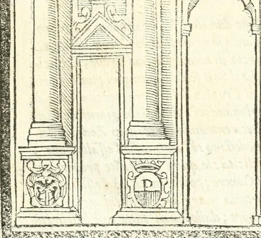 An illustration from Il zodiaco, over, idea di perfettione di prencipi : formata dall'heroiche virtù dell'illvstriss. et eccellentiss. signore D. Antonio Alvarez di Toledo, duca d'Alba vicere di Napoli : rapresentata come in vn trionfo dal fidelissimo popolo napoletano : per opera del dottore Francesco Antonio Scacciauento suo eletto : nella pomposissima festa di San Gio. Battista, celebrata à 23. di giugno 1629. per il settimo anno del suo gouerno, 1630, leaf 18
