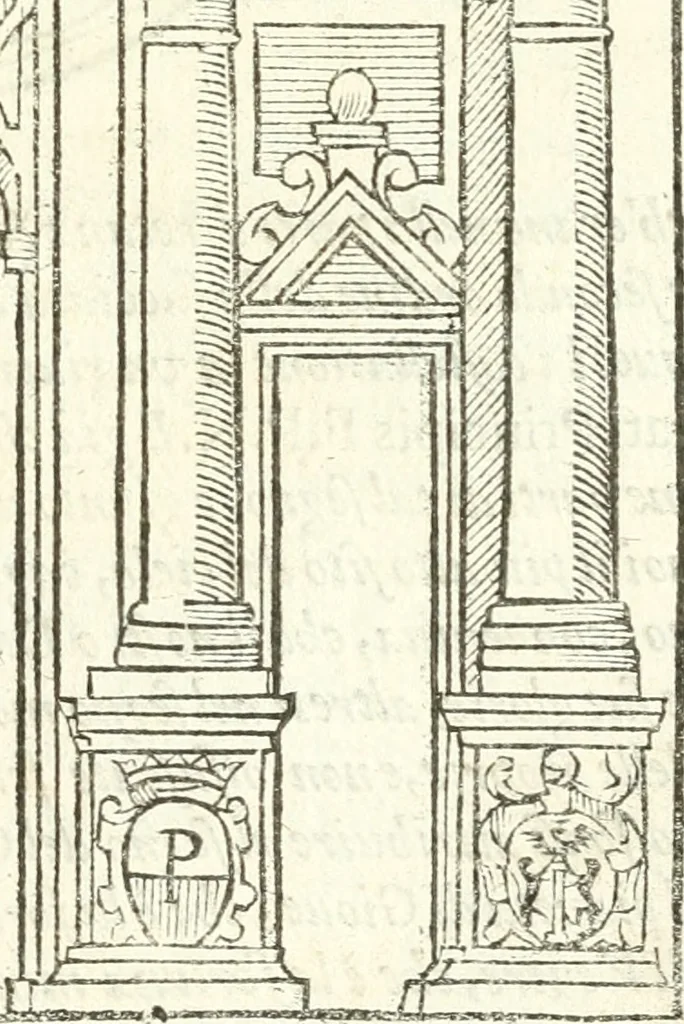 An illustration from Il zodiaco, over, idea di perfettione di prencipi : formata dall'heroiche virtù dell'illvstriss. et eccellentiss. signore D. Antonio Alvarez di Toledo, duca d'Alba vicere di Napoli : rapresentata come in vn trionfo dal fidelissimo popolo napoletano : per opera del dottore Francesco Antonio Scacciauento suo eletto : nella pomposissima festa di San Gio. Battista, celebrata à 23. di giugno 1629. per il settimo anno del suo gouerno, 1630, leaf 18
