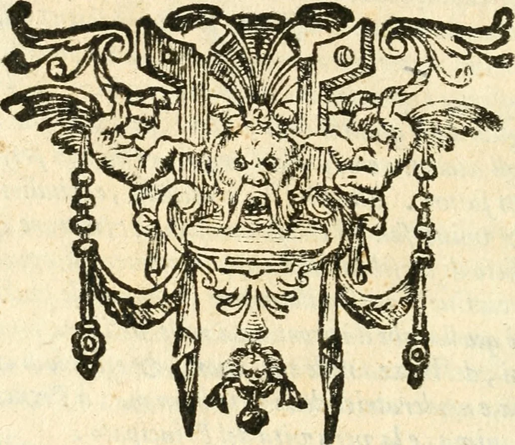 An illustration from Il zodiaco, over, idea di perfettione di prencipi : formata dall'heroiche virtù dell'illvstriss. et eccellentiss. signore D. Antonio Alvarez di Toledo, duca d'Alba vicere di Napoli : rapresentata come in vn trionfo dal fidelissimo popolo napoletano : per opera del dottore Francesco Antonio Scacciauento suo eletto : nella pomposissima festa di San Gio. Battista, celebrata à 23. di giugno 1629. per il settimo anno del suo gouerno, 1630, leaf 189