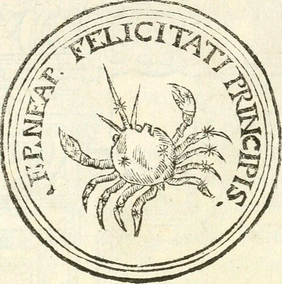 An illustration from Il zodiaco, over, idea di perfettione di prencipi : formata dall'heroiche virtù dell'illvstriss. et eccellentiss. signore D. Antonio Alvarez di Toledo, duca d'Alba vicere di Napoli : rapresentata come in vn trionfo dal fidelissimo popolo napoletano : per opera del dottore Francesco Antonio Scacciauento suo eletto : nella pomposissima festa di San Gio. Battista, celebrata à 23. di giugno 1629. per il settimo anno del suo gouerno, 1630, leaf 19