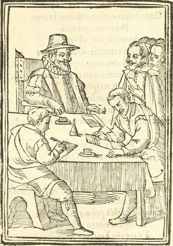 An illustration from Il zodiaco, over, idea di perfettione di prencipi : formata dall'heroiche virtù dell'illvstriss. et eccellentiss. signore D. Antonio Alvarez di Toledo, duca d'Alba vicere di Napoli : rapresentata come in vn trionfo dal fidelissimo popolo napoletano : per opera del dottore Francesco Antonio Scacciauento suo eletto : nella pomposissima festa di San Gio. Battista, celebrata à 23. di giugno 1629. per il settimo anno del suo gouerno, 1630, leaf 202
