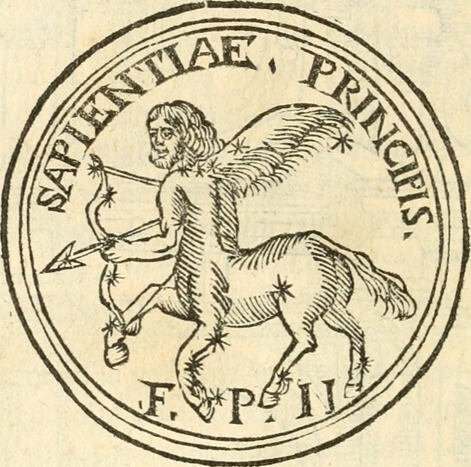 An illustration from Il zodiaco, over, idea di perfettione di prencipi : formata dall'heroiche virtù dell'illvstriss. et eccellentiss. signore D. Antonio Alvarez di Toledo, duca d'Alba vicere di Napoli : rapresentata come in vn trionfo dal fidelissimo popolo napoletano : per opera del dottore Francesco Antonio Scacciauento suo eletto : nella pomposissima festa di San Gio. Battista, celebrata à 23. di giugno 1629. per il settimo anno del suo gouerno, 1630, leaf 223