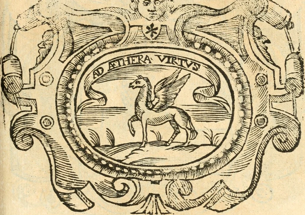 An illustration from Il zodiaco, over, idea di perfettione di prencipi : formata dall'heroiche virtù dell'illvstriss. et eccellentiss. signore D. Antonio Alvarez di Toledo, duca d'Alba vicere di Napoli : rapresentata come in vn trionfo dal fidelissimo popolo napoletano : per opera del dottore Francesco Antonio Scacciauento suo eletto : nella pomposissima festa di San Gio. Battista, celebrata à 23. di giugno 1629. per il settimo anno del suo gouerno, 1630, leaf 262