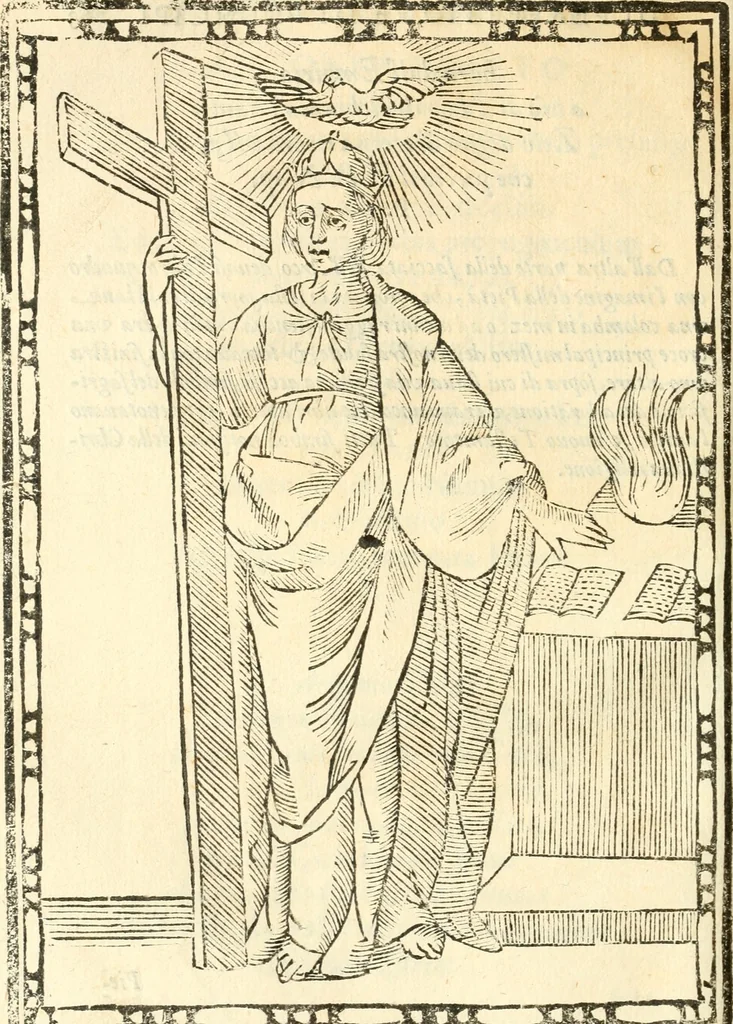 An illustration from Il zodiaco, over, idea di perfettione di prencipi : formata dall'heroiche virtù dell'illvstriss. et eccellentiss. signore D. Antonio Alvarez di Toledo, duca d'Alba vicere di Napoli : rapresentata come in vn trionfo dal fidelissimo popolo napoletano : per opera del dottore Francesco Antonio Scacciauento suo eletto : nella pomposissima festa di San Gio. Battista, celebrata à 23. di giugno 1629. per il settimo anno del suo gouerno, 1630, leaf 275