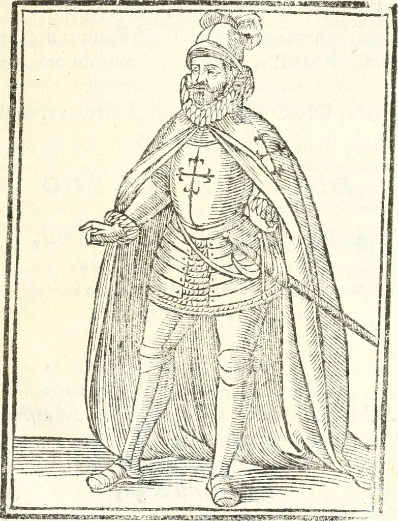 An illustration from Il zodiaco, over, idea di perfettione di prencipi : formata dall'heroiche virtù dell'illvstriss. et eccellentiss. signore D. Antonio Alvarez di Toledo, duca d'Alba vicere di Napoli : rapresentata come in vn trionfo dal fidelissimo popolo napoletano : per opera del dottore Francesco Antonio Scacciauento suo eletto : nella pomposissima festa di San Gio. Battista, celebrata à 23. di giugno 1629. per il settimo anno del suo gouerno, 1630, leaf 28
