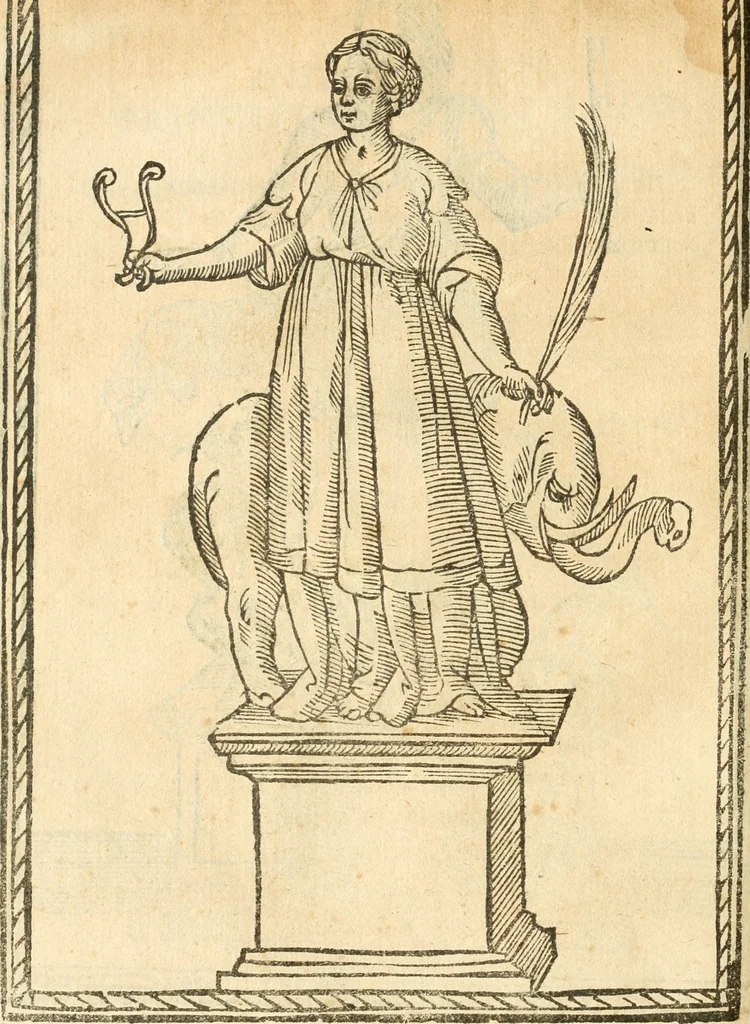 An illustration from Il zodiaco, over, idea di perfettione di prencipi : formata dall'heroiche virtù dell'illvstriss. et eccellentiss. signore D. Antonio Alvarez di Toledo, duca d'Alba vicere di Napoli : rapresentata come in vn trionfo dal fidelissimo popolo napoletano : per opera del dottore Francesco Antonio Scacciauento suo eletto : nella pomposissima festa di San Gio. Battista, celebrata à 23. di giugno 1629. per il settimo anno del suo gouerno, 1630, leaf 303
