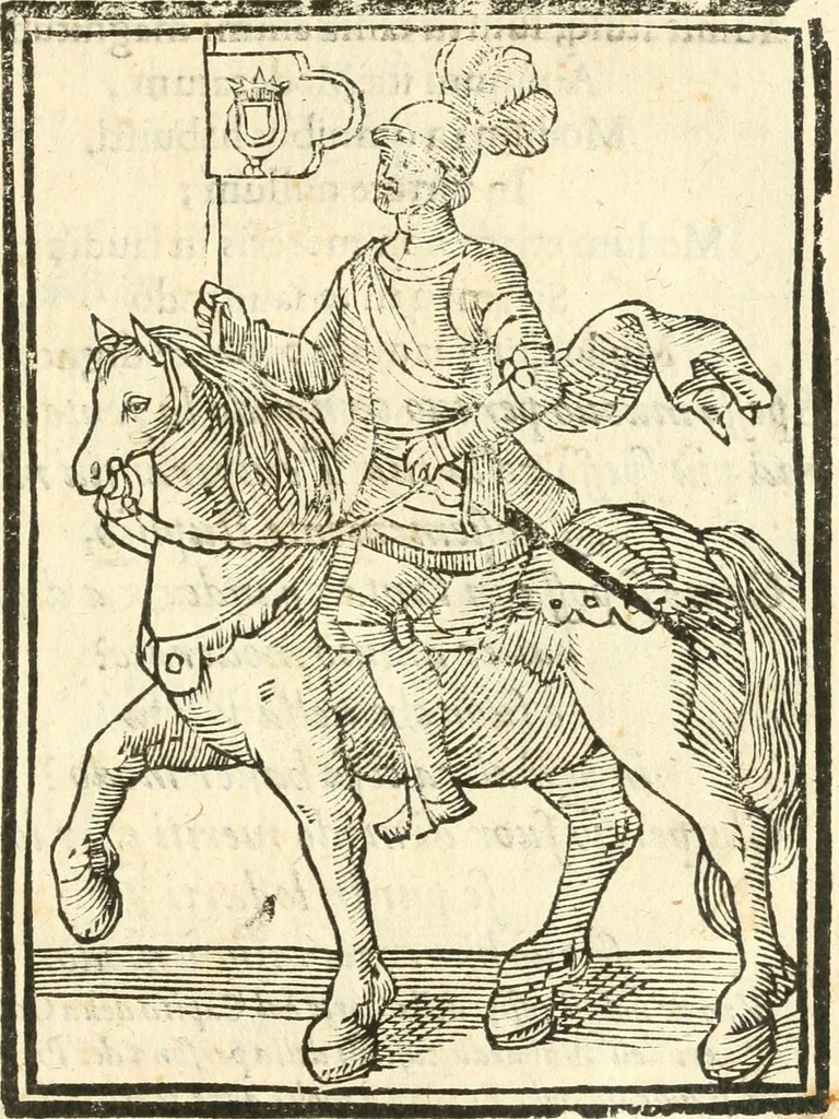An illustration from Il zodiaco, over, idea di perfettione di prencipi : formata dall'heroiche virtù dell'illvstriss. et eccellentiss. signore D. Antonio Alvarez di Toledo, duca d'Alba vicere di Napoli : rapresentata come in vn trionfo dal fidelissimo popolo napoletano : per opera del dottore Francesco Antonio Scacciauento suo eletto : nella pomposissima festa di San Gio. Battista, celebrata à 23. di giugno 1629. per il settimo anno del suo gouerno, 1630, leaf 308