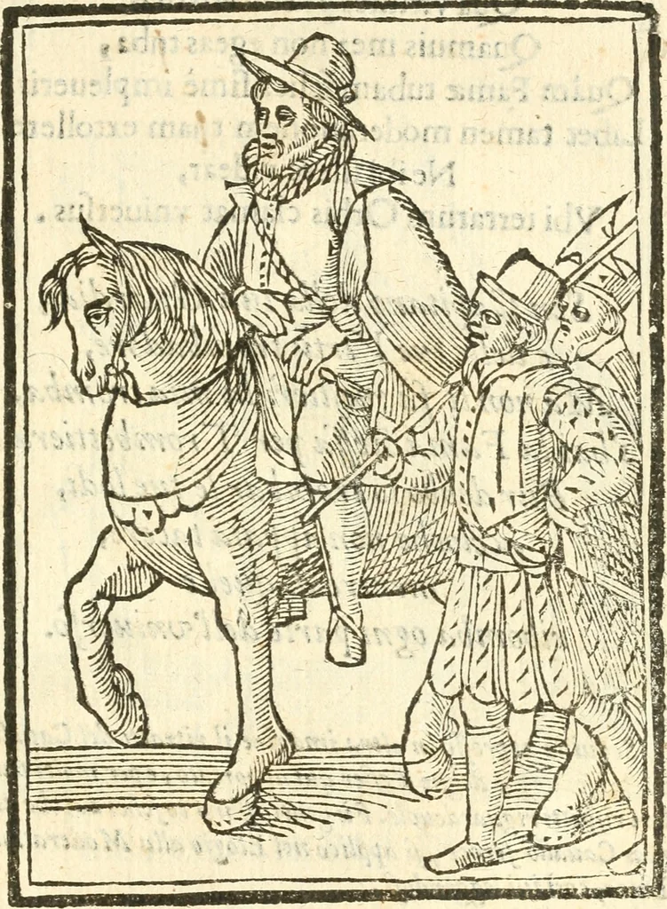 An illustration from Il zodiaco, over, idea di perfettione di prencipi : formata dall'heroiche virtù dell'illvstriss. et eccellentiss. signore D. Antonio Alvarez di Toledo, duca d'Alba vicere di Napoli : rapresentata come in vn trionfo dal fidelissimo popolo napoletano : per opera del dottore Francesco Antonio Scacciauento suo eletto : nella pomposissima festa di San Gio. Battista, celebrata à 23. di giugno 1629. per il settimo anno del suo gouerno, 1630, leaf 310