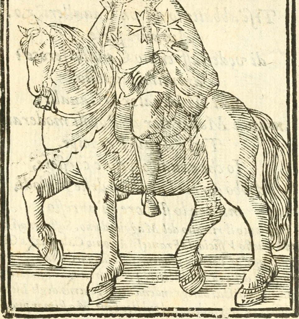 An illustration from Il zodiaco, over, idea di perfettione di prencipi : formata dall'heroiche virtù dell'illvstriss. et eccellentiss. signore D. Antonio Alvarez di Toledo, duca d'Alba vicere di Napoli : rapresentata come in vn trionfo dal fidelissimo popolo napoletano : per opera del dottore Francesco Antonio Scacciauento suo eletto : nella pomposissima festa di San Gio. Battista, celebrata à 23. di giugno 1629. per il settimo anno del suo gouerno, 1630, leaf 312