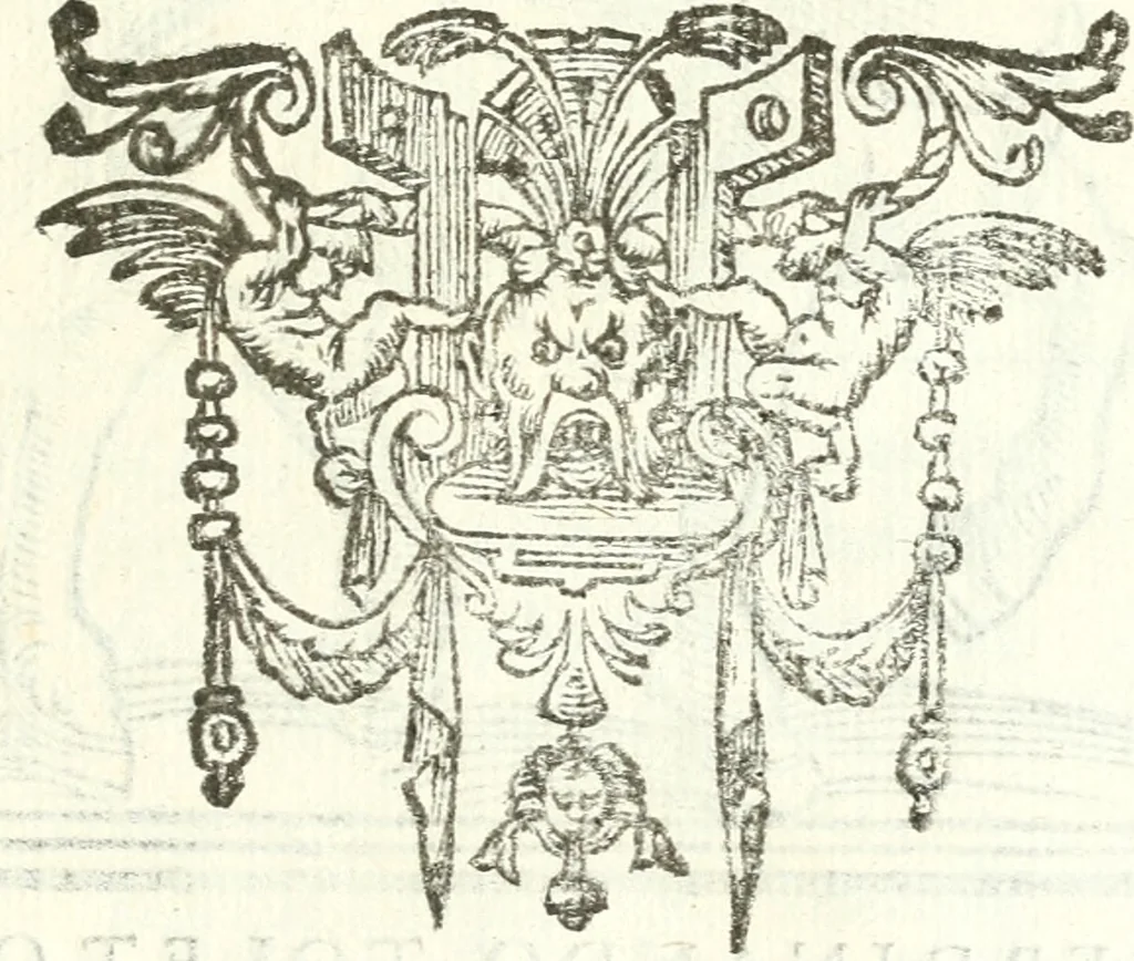 An illustration from Il zodiaco, over, idea di perfettione di prencipi : formata dall'heroiche virtù dell'illvstriss. et eccellentiss. signore D. Antonio Alvarez di Toledo, duca d'Alba vicere di Napoli : rapresentata come in vn trionfo dal fidelissimo popolo napoletano : per opera del dottore Francesco Antonio Scacciauento suo eletto : nella pomposissima festa di San Gio. Battista, celebrata à 23. di giugno 1629. per il settimo anno del suo gouerno, 1630, leaf 34
