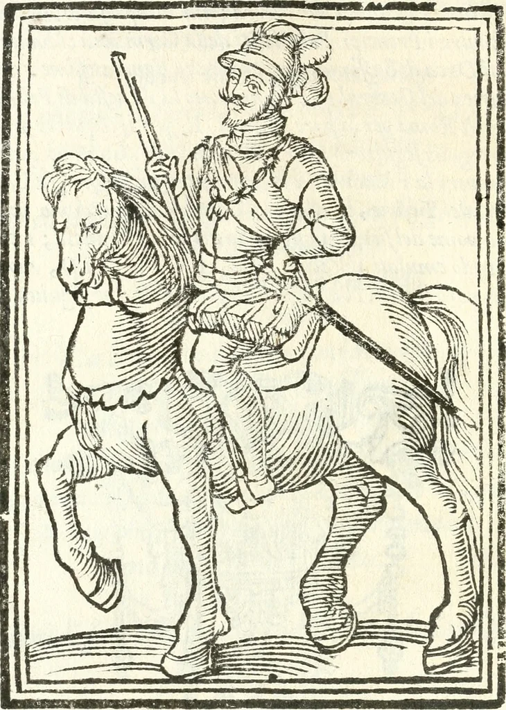 An illustration from Il zodiaco, over, idea di perfettione di prencipi : formata dall'heroiche virtù dell'illvstriss. et eccellentiss. signore D. Antonio Alvarez di Toledo, duca d'Alba vicere di Napoli : rapresentata come in vn trionfo dal fidelissimo popolo napoletano : per opera del dottore Francesco Antonio Scacciauento suo eletto : nella pomposissima festa di San Gio. Battista, celebrata à 23. di giugno 1629. per il settimo anno del suo gouerno, 1630, leaf 35