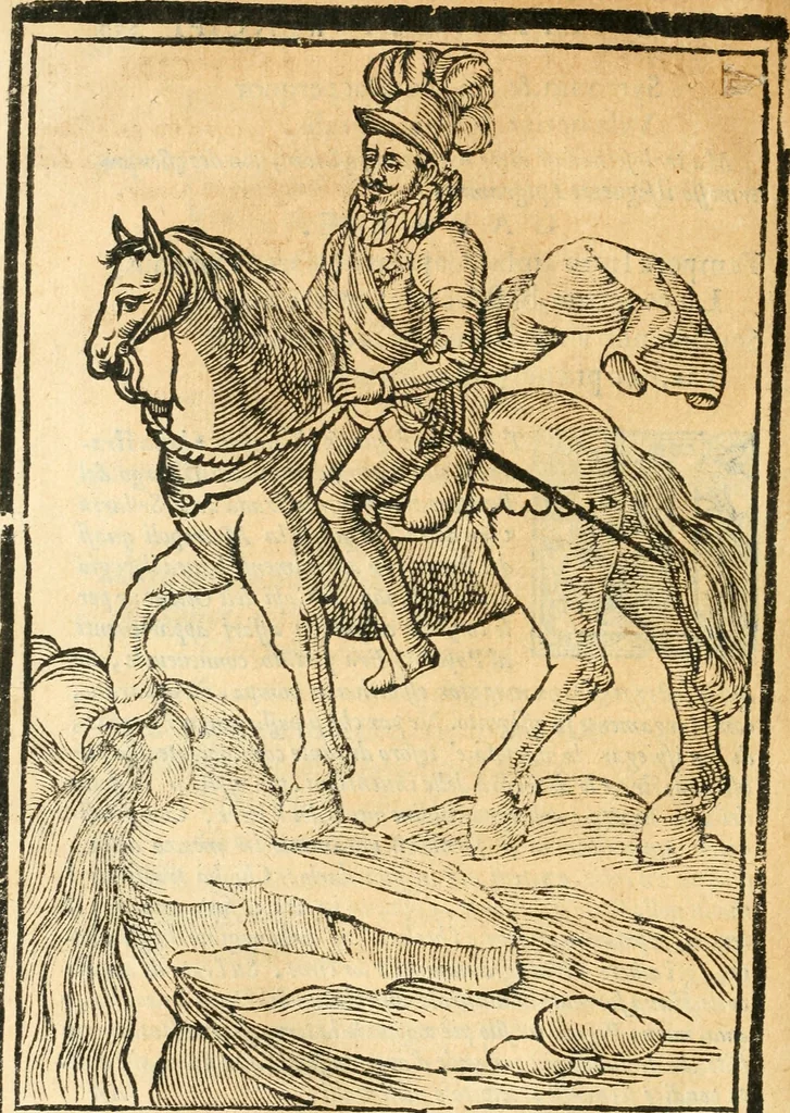 An illustration from Il zodiaco, over, idea di perfettione di prencipi : formata dall'heroiche virtù dell'illvstriss. et eccellentiss. signore D. Antonio Alvarez di Toledo, duca d'Alba vicere di Napoli : rapresentata come in vn trionfo dal fidelissimo popolo napoletano : per opera del dottore Francesco Antonio Scacciauento suo eletto : nella pomposissima festa di San Gio. Battista, celebrata à 23. di giugno 1629. per il settimo anno del suo gouerno, 1630, leaf 369