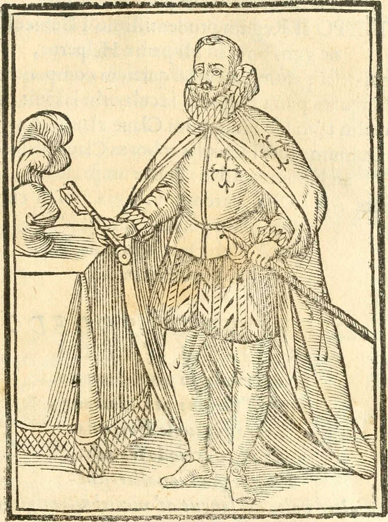 An illustration from Il zodiaco, over, idea di perfettione di prencipi : formata dall'heroiche virtù dell'illvstriss. et eccellentiss. signore D. Antonio Alvarez di Toledo, duca d'Alba vicere di Napoli : rapresentata come in vn trionfo dal fidelissimo popolo napoletano : per opera del dottore Francesco Antonio Scacciauento suo eletto : nella pomposissima festa di San Gio. Battista, celebrata à 23. di giugno 1629. per il settimo anno del suo gouerno, 1630, leaf 38