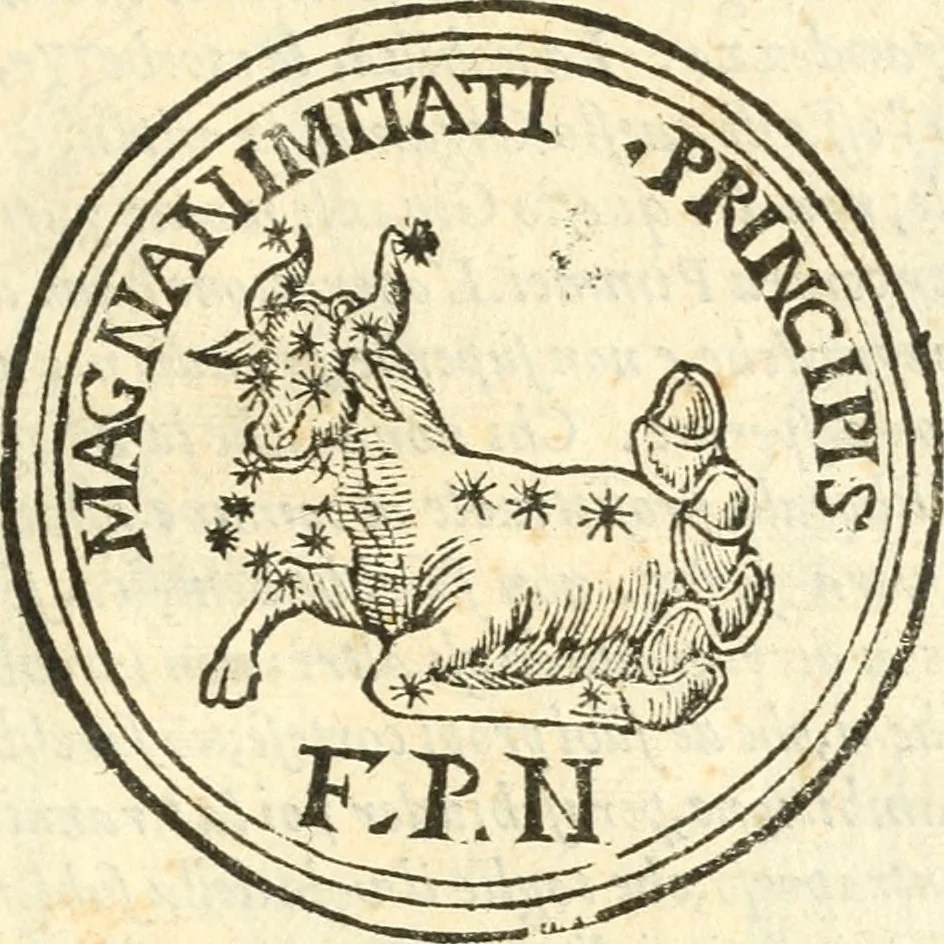 An illustration from Il zodiaco, over, idea di perfettione di prencipi : formata dall'heroiche virtù dell'illvstriss. et eccellentiss. signore D. Antonio Alvarez di Toledo, duca d'Alba vicere di Napoli : rapresentata come in vn trionfo dal fidelissimo popolo napoletano : per opera del dottore Francesco Antonio Scacciauento suo eletto : nella pomposissima festa di San Gio. Battista, celebrata à 23. di giugno 1629. per il settimo anno del suo gouerno, 1630, leaf 430