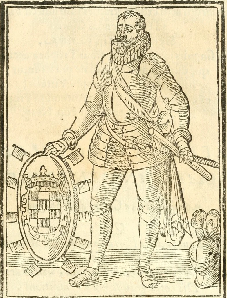 An illustration from Il zodiaco, over, idea di perfettione di prencipi : formata dall'heroiche virtù dell'illvstriss. et eccellentiss. signore D. Antonio Alvarez di Toledo, duca d'Alba vicere di Napoli : rapresentata come in vn trionfo dal fidelissimo popolo napoletano : per opera del dottore Francesco Antonio Scacciauento suo eletto : nella pomposissima festa di San Gio. Battista, celebrata à 23. di giugno 1629. per il settimo anno del suo gouerno, 1630, leaf 44