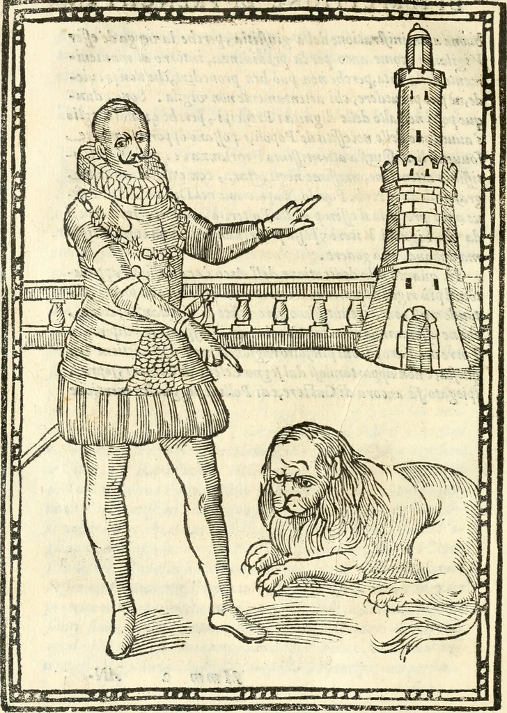 An illustration from Il zodiaco, over, idea di perfettione di prencipi : formata dall'heroiche virtù dell'illvstriss. et eccellentiss. signore D. Antonio Alvarez di Toledo, duca d'Alba vicere di Napoli : rapresentata come in vn trionfo dal fidelissimo popolo napoletano : per opera del dottore Francesco Antonio Scacciauento suo eletto : nella pomposissima festa di San Gio. Battista, celebrata à 23. di giugno 1629. per il settimo anno del suo gouerno, 1630, leaf 471
