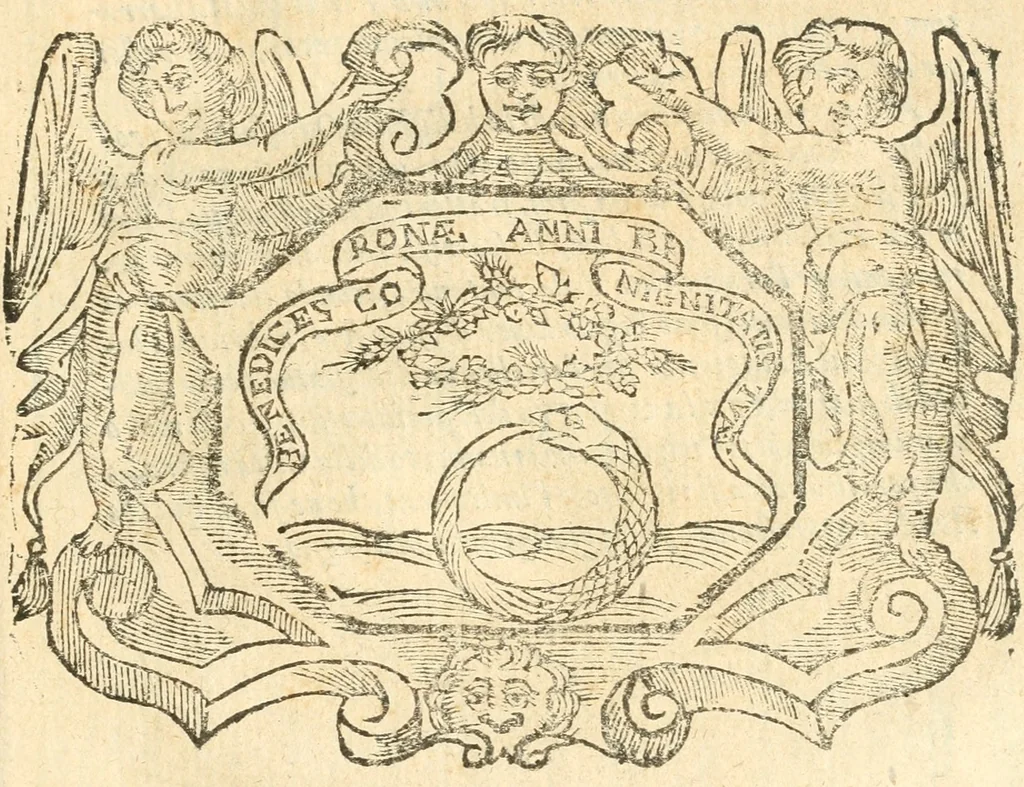 An illustration from Il zodiaco, over, idea di perfettione di prencipi : formata dall'heroiche virtù dell'illvstriss. et eccellentiss. signore D. Antonio Alvarez di Toledo, duca d'Alba vicere di Napoli : rapresentata come in vn trionfo dal fidelissimo popolo napoletano : per opera del dottore Francesco Antonio Scacciauento suo eletto : nella pomposissima festa di San Gio. Battista, celebrata à 23. di giugno 1629. per il settimo anno del suo gouerno, 1630, leaf 500