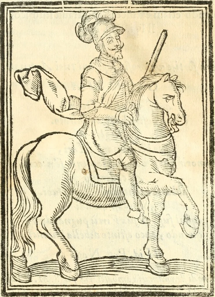 An illustration from Il zodiaco, over, idea di perfettione di prencipi : formata dall'heroiche virtù dell'illvstriss. et eccellentiss. signore D. Antonio Alvarez di Toledo, duca d'Alba vicere di Napoli : rapresentata come in vn trionfo dal fidelissimo popolo napoletano : per opera del dottore Francesco Antonio Scacciauento suo eletto : nella pomposissima festa di San Gio. Battista, celebrata à 23. di giugno 1629. per il settimo anno del suo gouerno, 1630, leaf 58