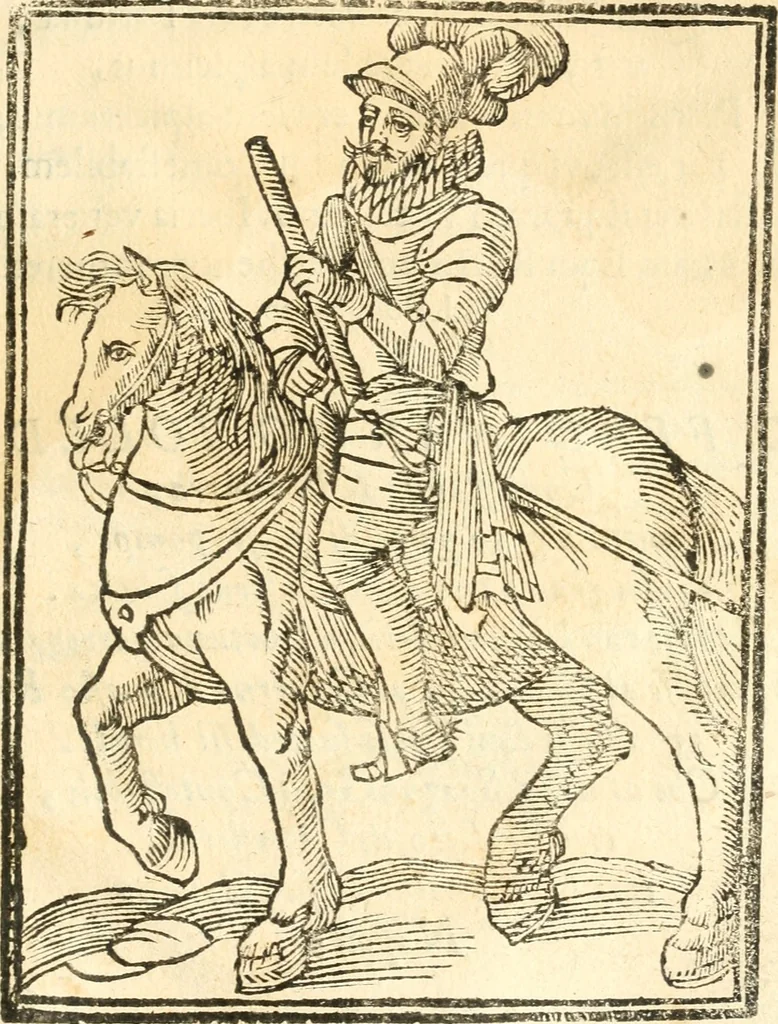 An illustration from Il zodiaco, over, idea di perfettione di prencipi : formata dall'heroiche virtù dell'illvstriss. et eccellentiss. signore D. Antonio Alvarez di Toledo, duca d'Alba vicere di Napoli : rapresentata come in vn trionfo dal fidelissimo popolo napoletano : per opera del dottore Francesco Antonio Scacciauento suo eletto : nella pomposissima festa di San Gio. Battista, celebrata à 23. di giugno 1629. per il settimo anno del suo gouerno, 1630, leaf 60