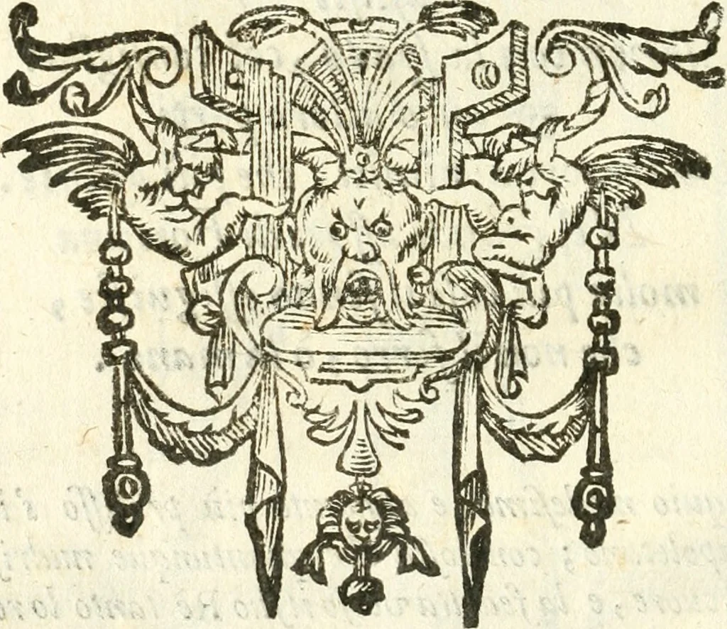 An illustration from Il zodiaco, over, idea di perfettione di prencipi : formata dall'heroiche virtù dell'illvstriss. et eccellentiss. signore D. Antonio Alvarez di Toledo, duca d'Alba vicere di Napoli : rapresentata come in vn trionfo dal fidelissimo popolo napoletano : per opera del dottore Francesco Antonio Scacciauento suo eletto : nella pomposissima festa di San Gio. Battista, celebrata à 23. di giugno 1629. per il settimo anno del suo gouerno, 1630, leaf 93