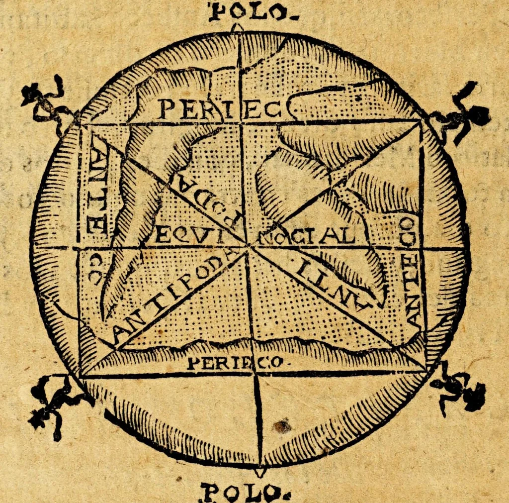 An illustration from Imagen del mundo, sobre la esfera, cosmographia, y geografia, teorica de planetas, y arte de nauegar. ..., 1627, leaf 222