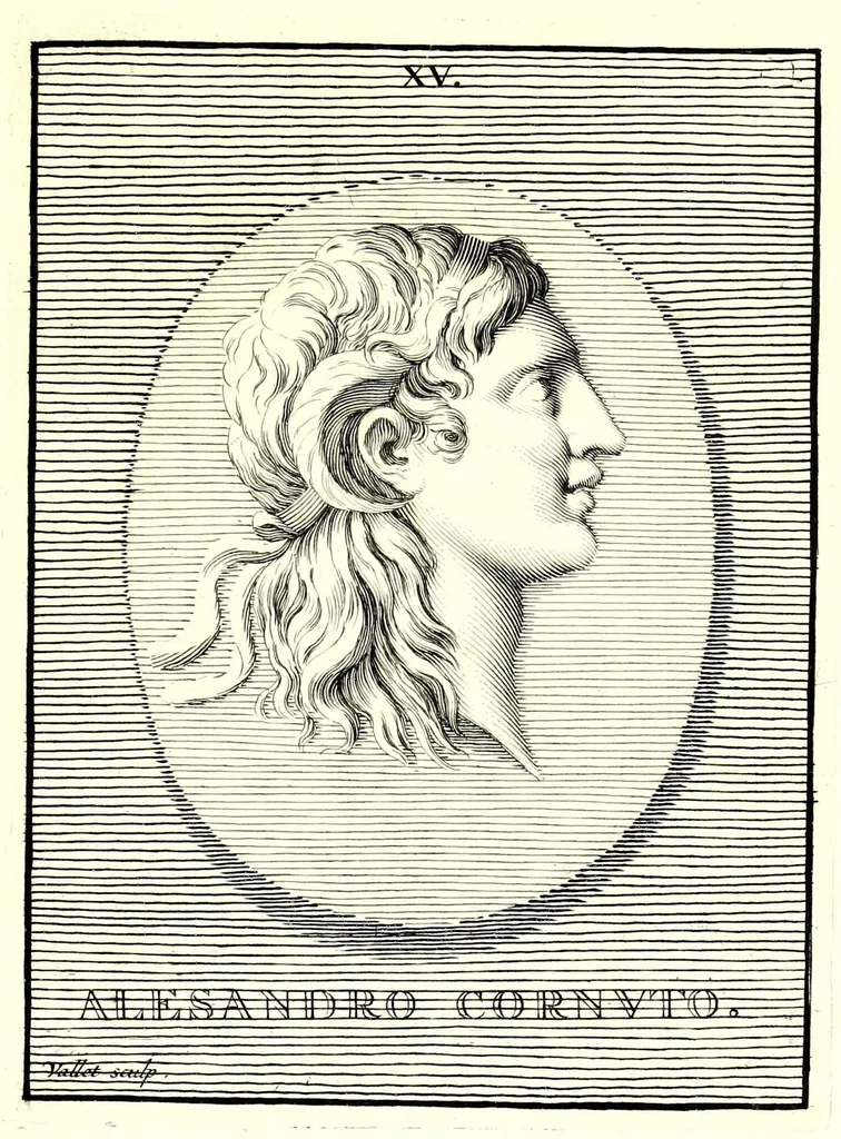 An illustration from Images des héros et des grands hommes de l'antiquité. Dessinées sur des médailles, des pierres antiques & autres anciens monumens, 1731, leaf 129