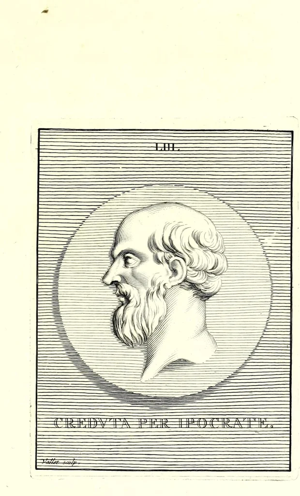 An illustration from Images des héros et des grands hommes de l'antiquité. Dessinées sur des médailles, des pierres antiques & autres anciens monumens, 1731, leaf 375
