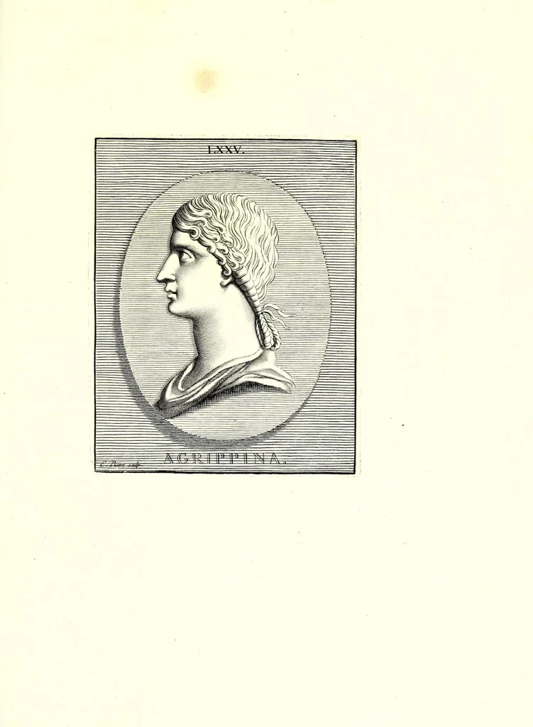 An illustration from Images des héros et des grands hommes de l'antiquité. Dessinées sur des médailles, des pierres antiques & autres anciens monumens, 1731, leaf 473