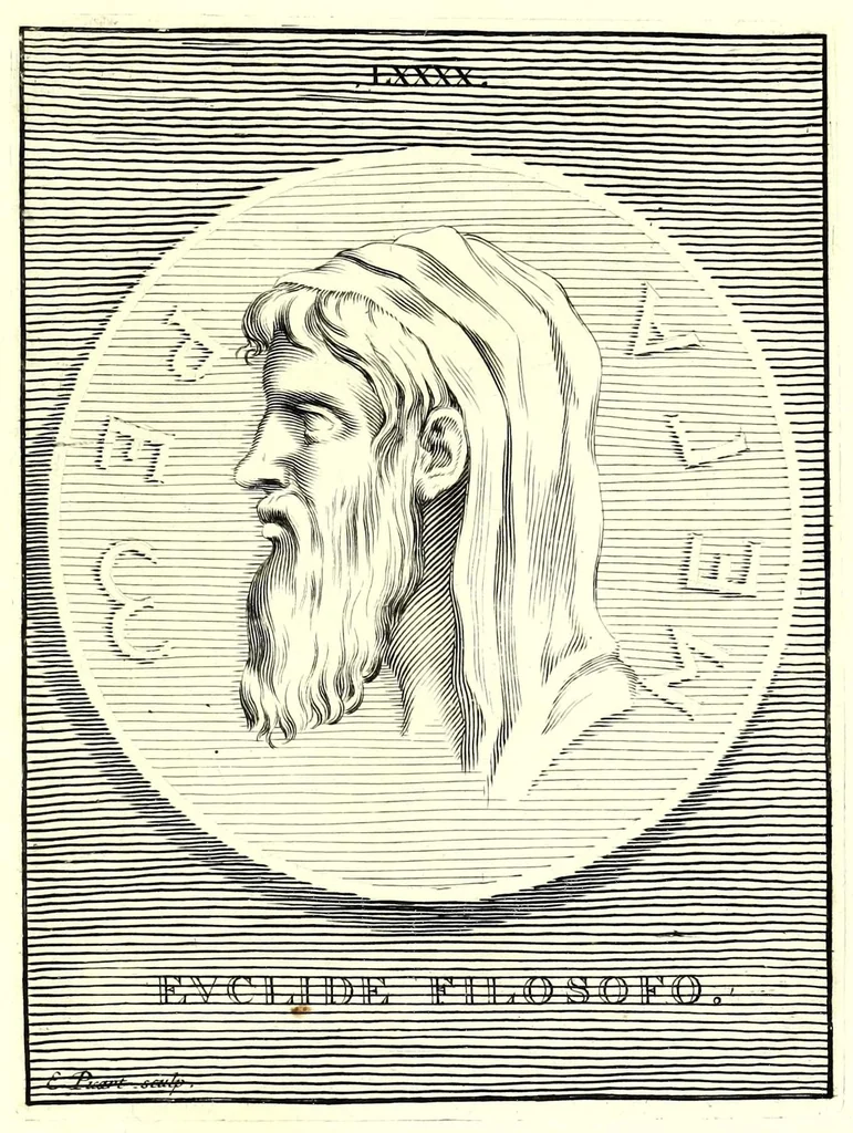 An illustration from Images des héros et des grands hommes de l'antiquité. Dessinées sur des médailles, des pierres antiques & autres anciens monumens, 1731, leaf 535