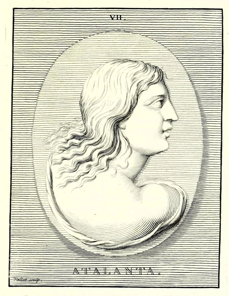 An illustration from Images des héros et des grands hommes de l'antiquité. Dessinées sur des médailles, des pierres antiques & autres anciens monumens, 1731, leaf 65