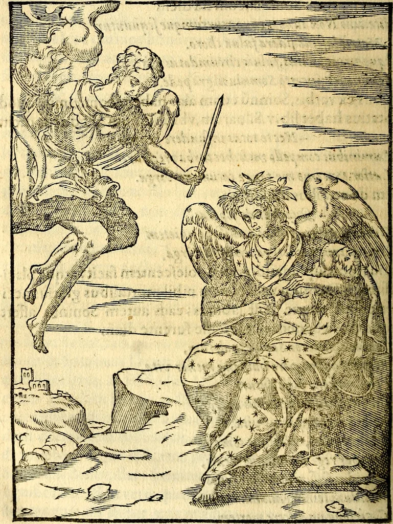 An illustration from Imagines deorum, qui ab antiquis colebantur : in quibus simulacra, ritus, caerimoniae, magnaq[ue] ex parte veterum religio explicatur, 1581, leaf 235